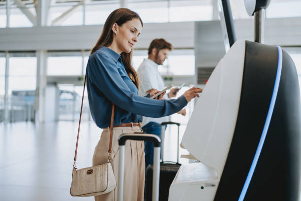 istock Woman checking in at the airport 2148174270