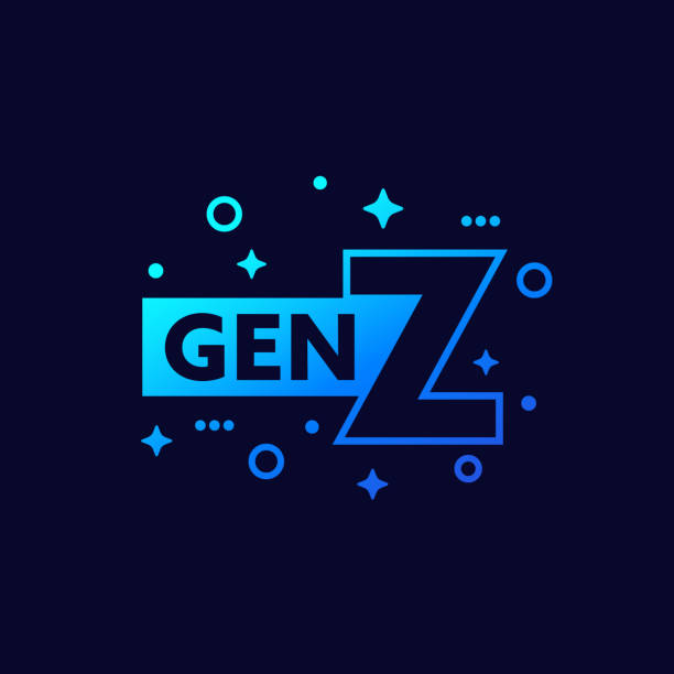 illustrations, cliparts, dessins animés et icônes de conception de la génération z sur l’obscurité, vecteur - génération z