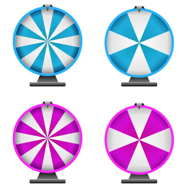 Vector illustration of Wheel of fortune vector illustration