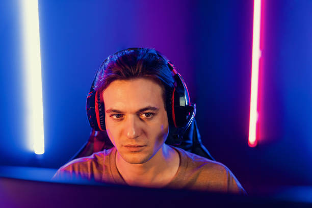 istock Host channel of smart streamer playing online game to be winner. Pecuniary. 2148175604
