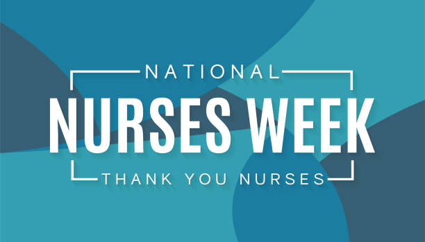 National Nurses Week abstract card, Thank You Nurses. Vector vector art illustration