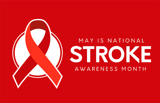 National Stroke Awareness Month card, poster, May. Vector illustration