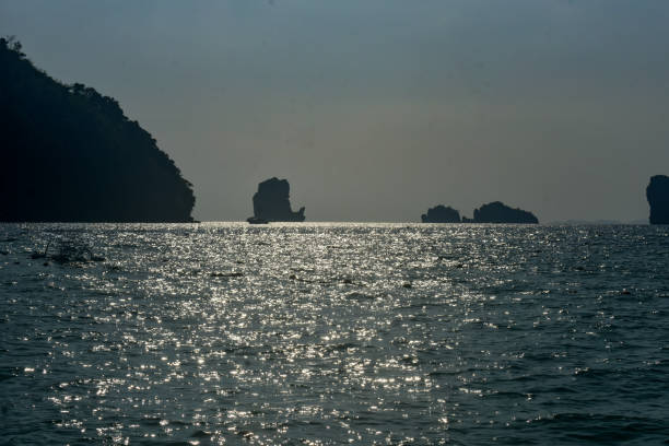 istock Islands in andaman sea in shillhoute. 2148178432