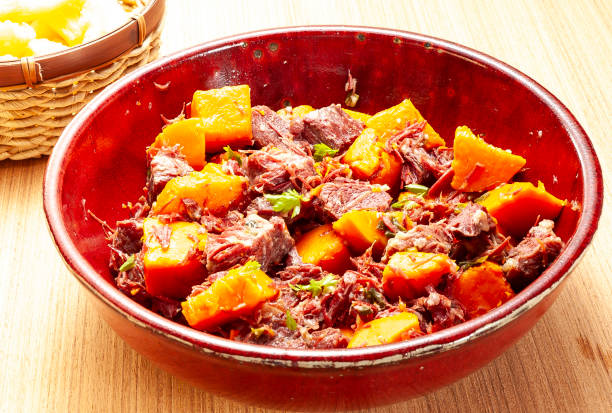istock Dried meat with pumpkin typical food from Brazil 2148178895