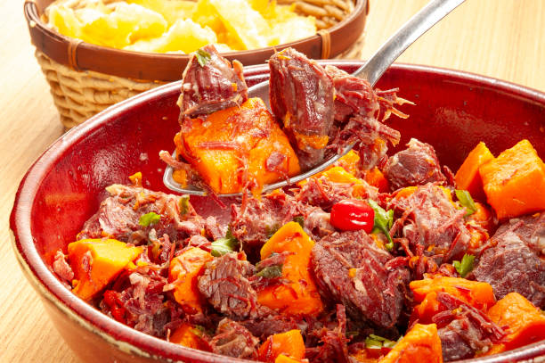 istock Dried meat with pumpkin typical food from Brazil 2148178957