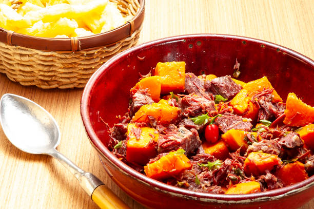 istock Dried meat with pumpkin typical food from Brazil 2148178962