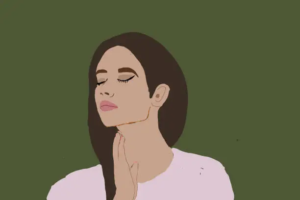 Vector illustration of The feeling of daydreaming is zen-like