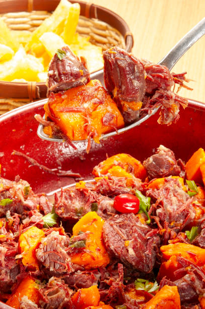 istock Dried meat with pumpkin typical food from Brazil 2148178971