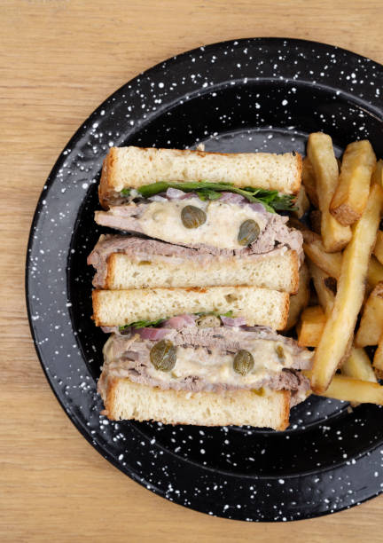 istock A vitel tone meat sandwich with fries 2148182082