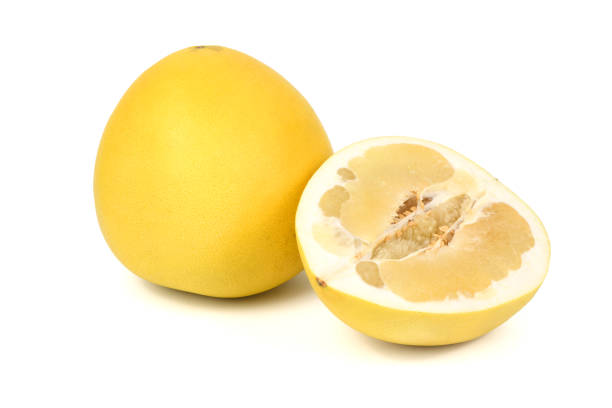 Perfectly retouched pomelo on white background.
