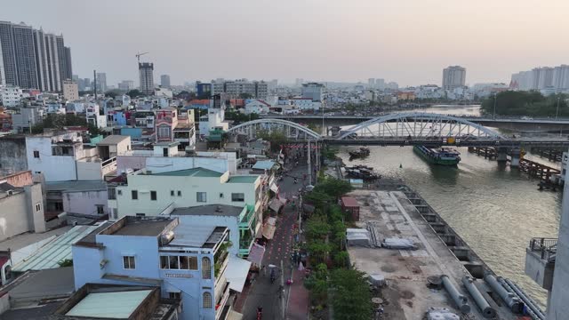Tan Thuan 1 Bridge in Ho Chi Minh City, Vietnam