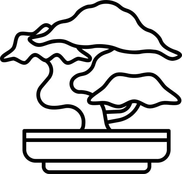 Vector illustration of bonsai vector illustration
