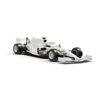 An image of a Racing Car isolated on a white background