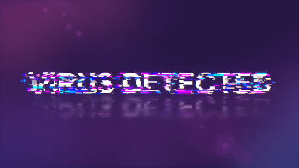 istock Virus detected text with screen effects of technological glitches 2148193875