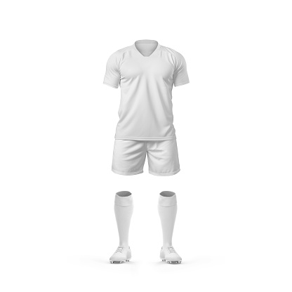 An image of a Rugby Player Uniform isolated on a white background