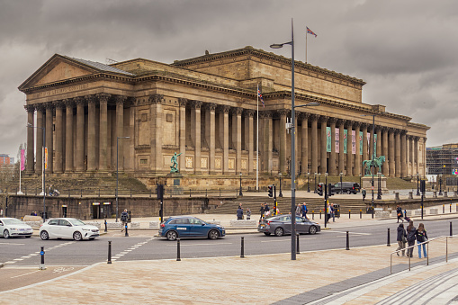 05.04.24 Liverpool, Merseyside, UK.  St George's Hall is a building on St George's Place, opposite Lime Street railway station in the centre of Liverpool, England.
