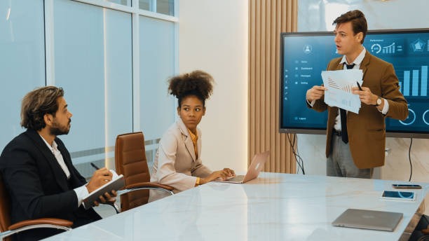 istock Presentation in office or ornament meeting room with analyst team 2148200538