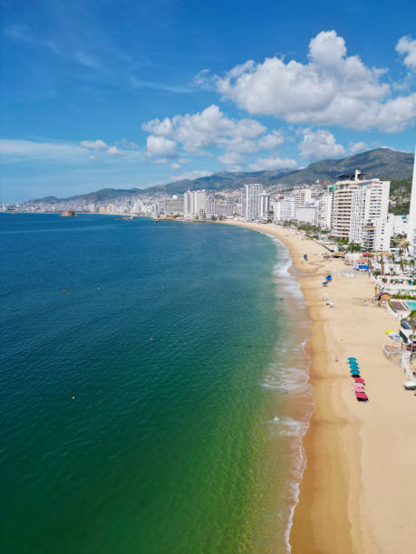 istock Vertical Aerial Shot of Acapulco Beachfront and Skyline 2148200885