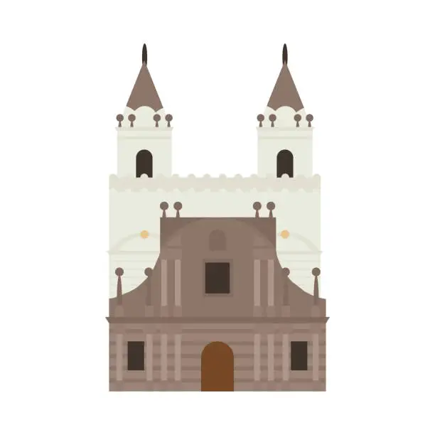 Vector illustration of san francisco church vector isolated