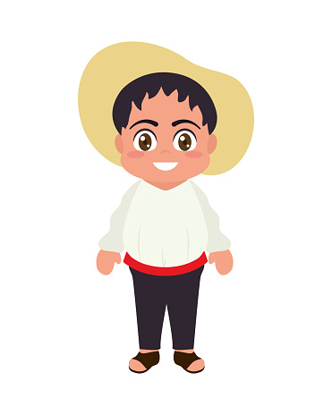 ecuadorian man illustration vector isolated