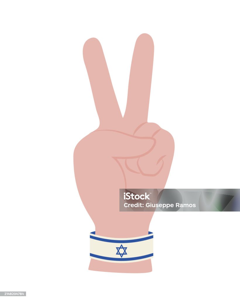 Israel Hand Sign Israel Peace Symbol With Hands Stock Illustration - Download Image Now ...