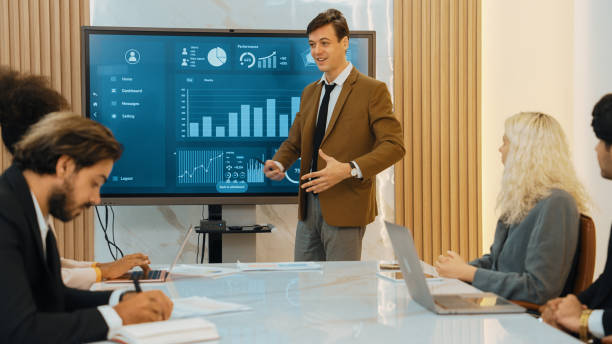 istock Presentation in office or ornament meeting room with analyst team 2148208547