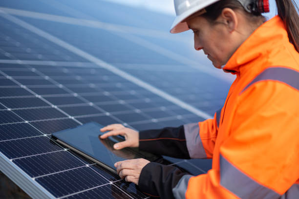 istock Solar Engineer Career for Women. Energy for the Future. 2148210147