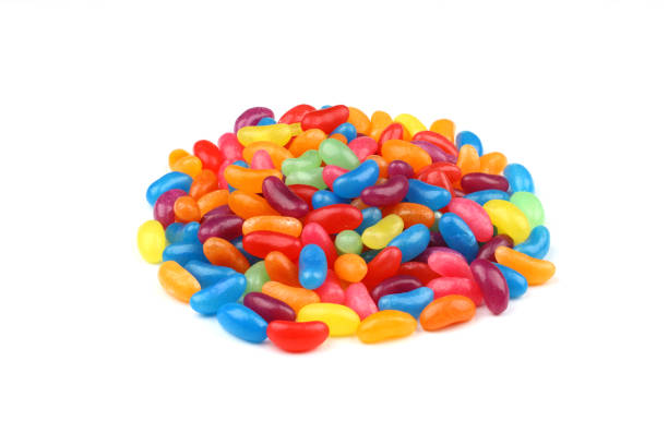 Assorted jelly beans. Colorful photograph using selective focus technique