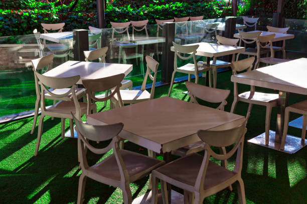 istock Seats and tables at restaurant 2148212329