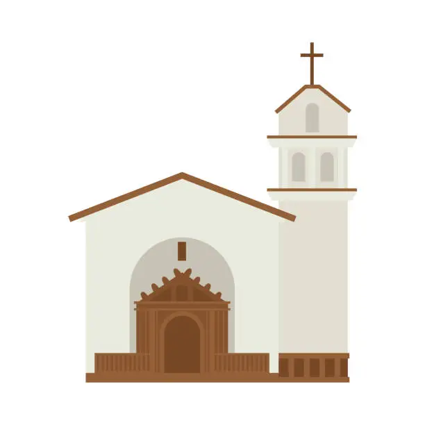 Vector illustration of santo domingo church vector isolated