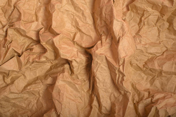 Wrinkled craft paper. Textured background