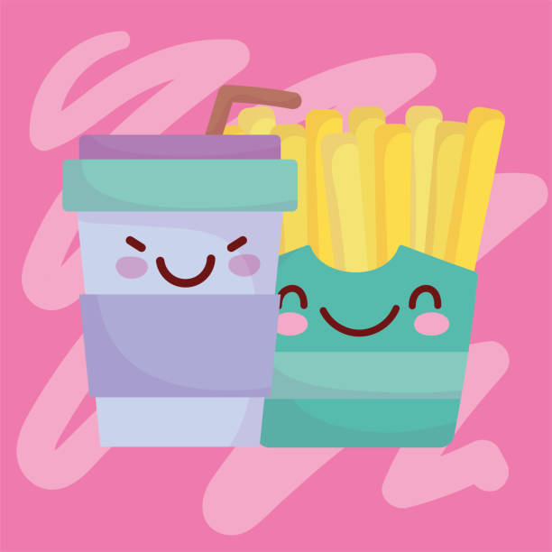 istock cute french fries and soda 2148216645