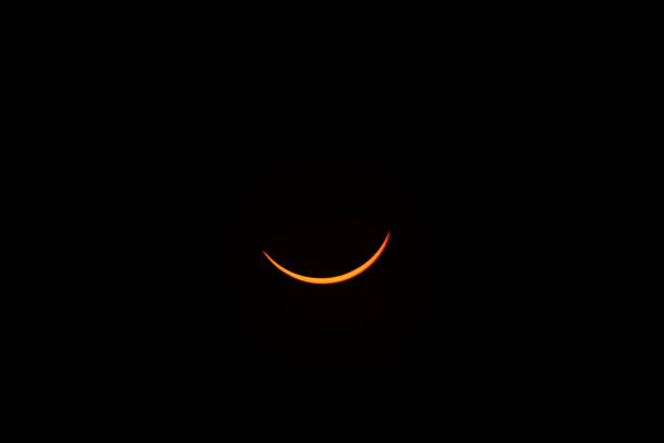 Moment before the Moon departing the Totality of the Solar Eclipse in Vermont