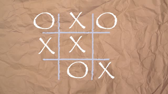 X and O game on paper Graphics
