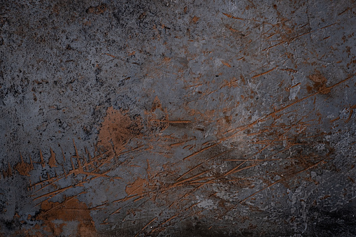 Black concrete wall texture Rough rusty cuts. Background for the menu or screen saver