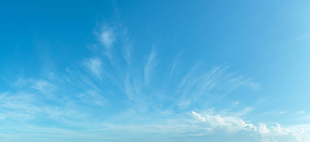 istock Sky blue background in panorama. Sky cloud clear. 2148224413