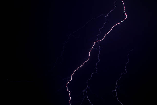 istock Lightning in the night sky over Ukraine, background 2148226353
