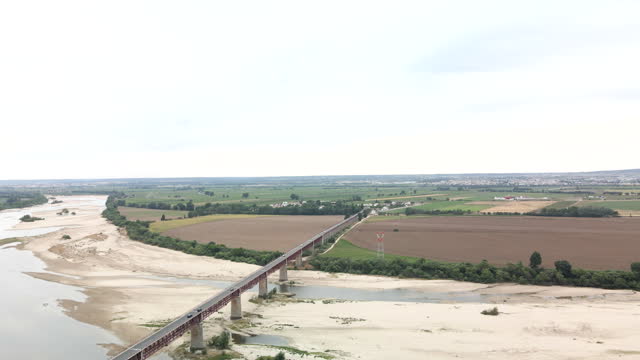 Aerial View Of The D. Luís Bridge In Santarem