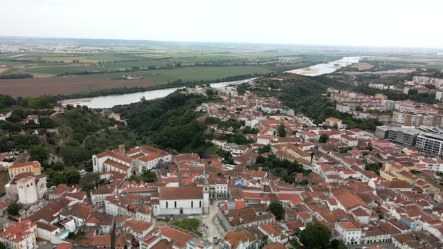 Aerial View Of The City Of Santarem