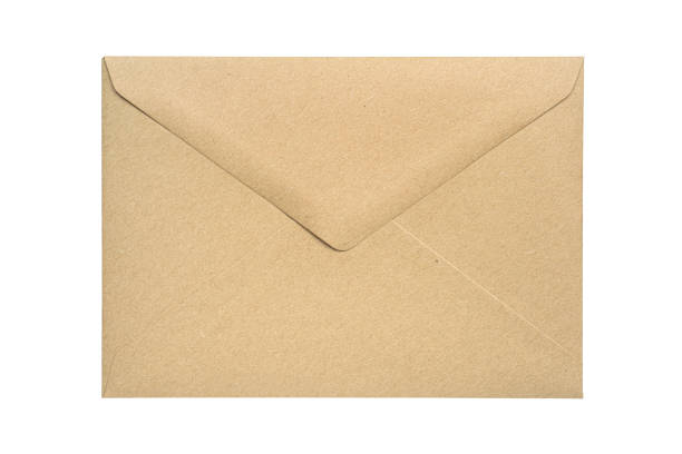 istock Recycled craft vintage paper envelope isolated on white background. 2148229300