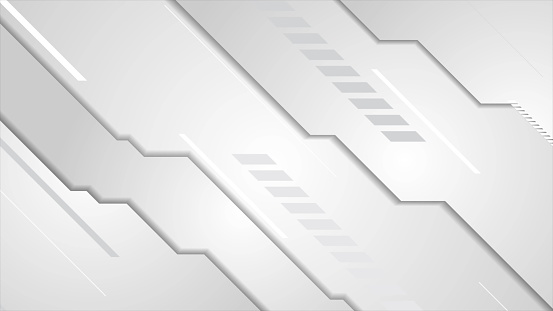 Grey abstract tech geometric background