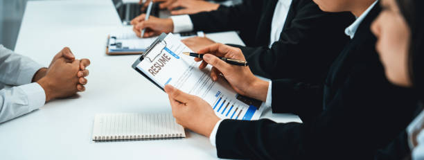 istock Candidate in job interview with human resources manager oratory conversation 2148231848