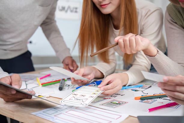 istock Creative designer team meeting on application design and ux/ui usability planning. Modern business team teamwork. 2148232180