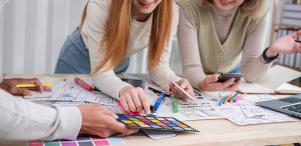 istock Creative designer team meeting on application design and ux/ui usability planning. Modern business team teamwork. 2148232209