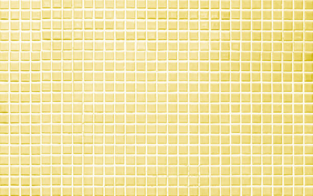istock Yellow ceramic wall and floor tile abstract background. Design geometric gray mosaic texture decoration of the bedroom. Simple seamless pattern grid for backdrop hospital wall, canteen and kitchen. 2148233038