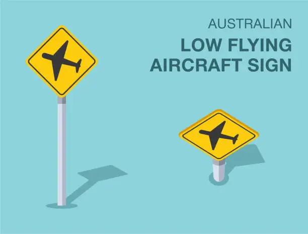 Vector illustration of Traffic regulation rules. Isolated Australian 