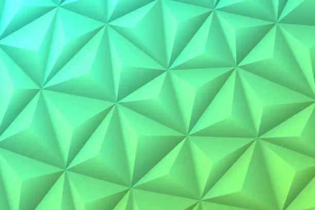 Vector illustration of Abstract geometric texture - Low Poly Background - Polygonal mosaic - Green gradient