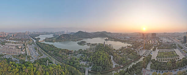 istock Shunde cityscape in sunset 2148238387