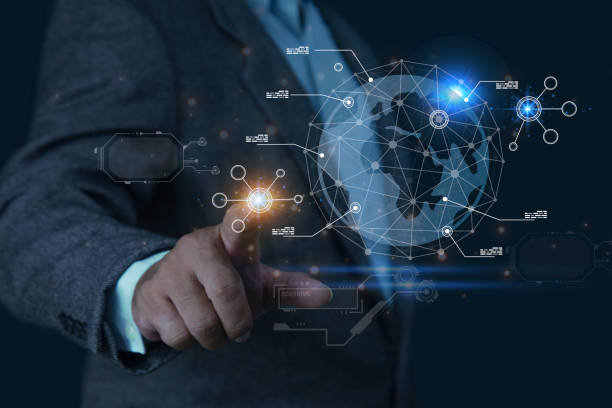 istock Business global internet connection application technology and digital marketing, Financial and banking, Digital link tech, big data. 2148241610