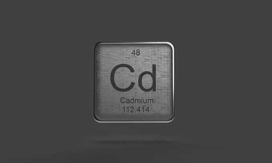 Cd cadmium metal technology chemical element symbol chemistry laboratory battery science electricity atom industry education alkline periodic design equipment education electron molecular energy power